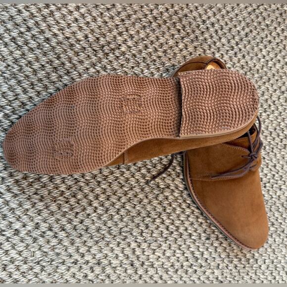 Men’s Gravati Brown Suede Lace Up Dress Shoe Size 8.5 Made in Italy - Picture 6 of 10